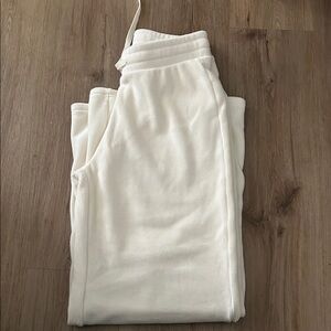 Kyodan White Ribbed Lounge Pants